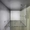 Aica 90x90x185cm cabine de douche à charnière porte de douche avec barre de fixation accès d'angle verre anticalcaire