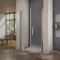 Aica porte de douche double battante,100x187cm porte de douche pivotante sablée,installation en niche