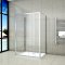 Cabine de douche en forme U 140x100x100x190cm une porte de douche coulissante + 2 parois latérales