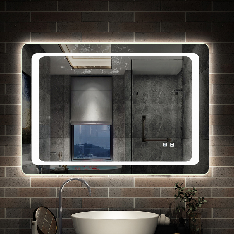 Miroir de salle de bain anti-buée 90x65cm miroir de salle de bain